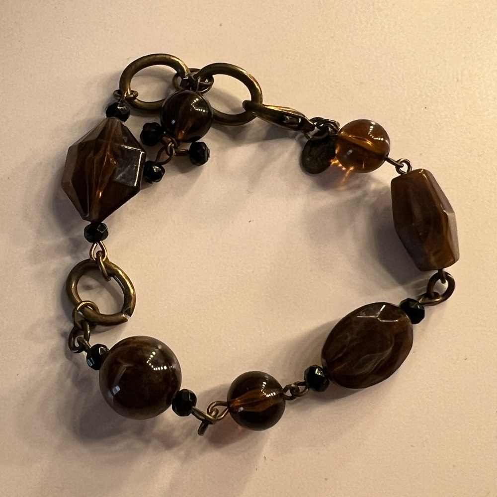 Elegant Brown Beaded Bracelet